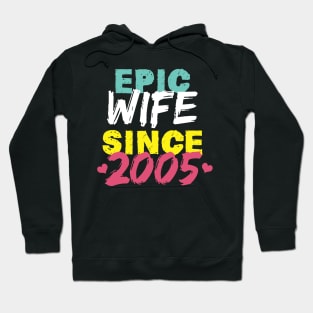 Epic Wife Since 2005 Funny Wife Hoodie